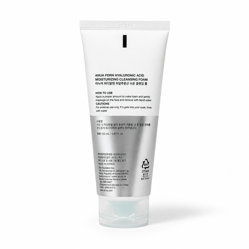 ANUA PDRN Hyaluronic Acid Moisturizing Cleansing Foam (150 ml)